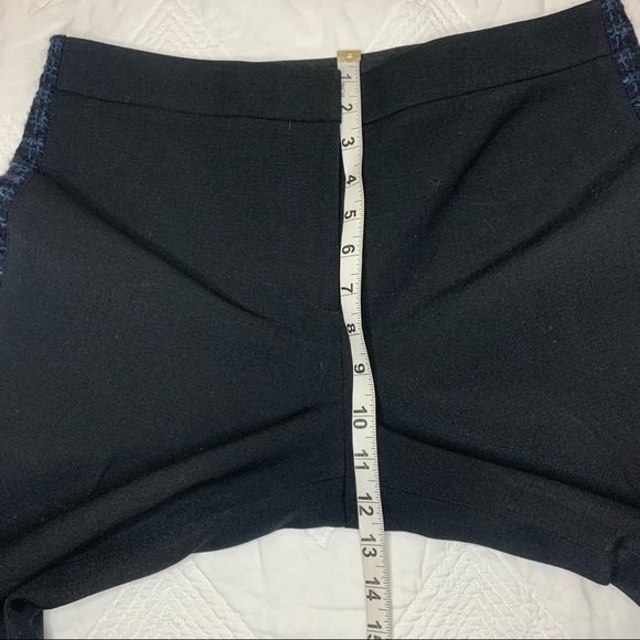 Tory Burch Black blue Tobie Wool Tweed Tuxedo Straight dress Pants trousers 6 - Picture 7 of 13